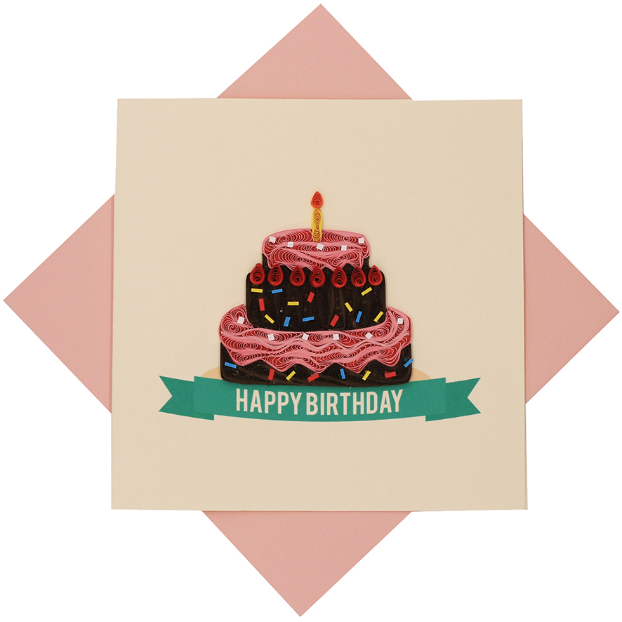 Happy Birthday Cake Card